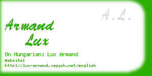 armand lux business card